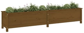 Canteiro elevado jardim 199,5x40x39cm pinho maciço castanho-mel
