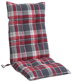 Almofadões cadeira encosto alto 2 pcs oxford xadrez vermelho