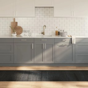 vidaXL Tapete retangular 70x300 cm bambu cinzento