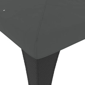 Gazebo com telhado duplo 2,98x2,98 m aço antracite