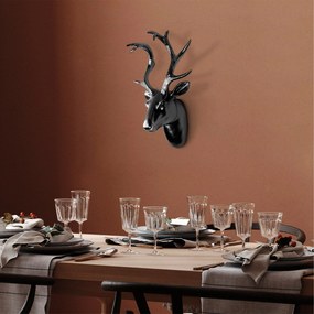 Acessório Decorativo de Parede Yak-007 – Preto – 26x38x17 cm