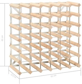Garrafeira para 42 garrafas madeira de pinho maciça