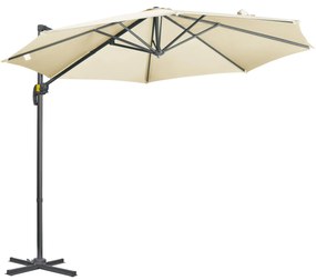 Chapéu de Sol de Jardim de Alumínio Ø293x248cm Chapéu de Sol Excêntric