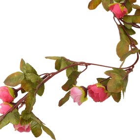 Grinaldas de flores de Natal 6 pcs 215 cm rosa