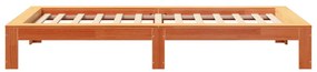 Cama sem colchão 75x190 cm madeira de pinho maciça castanho-mel