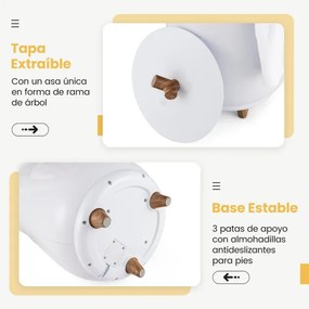 Aquecedor de Toalhas Cubo 20L com Temporizador de 3 Níveis de Aquecimento e Desligamento Automático Branco
