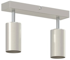 Spotlight de Teto 2 Vias Ajustável Níquel Escovado GU10