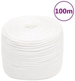 Corda de barco 8 mm 100 m polipropileno branco completo