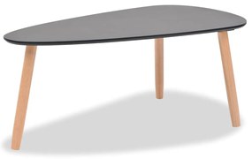 Conjunto mesas de centro 2 pcs pinho maciço preto