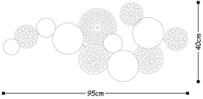 Acessório Decorativo de Metal Bys-4033 – Multicolor – 95 x 40 cm