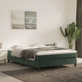 vidaXL Colchão de molas ensacadas 140x220x20 cm veludo verde-escuro