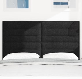 Cabeceira Linhas Design Preto 140 cm Tecido
