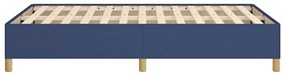 Estrutura de cama sem colchão 120x190 cm tecido azul