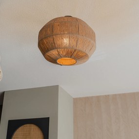 Candeeiro de teto oriental preto com corda - Riki