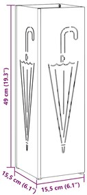 Suporte para Guarda-Chuva Antracite Metal Padrão