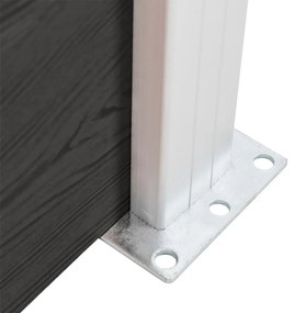 Painel de cerca 95x186 cm WPC cinzento
