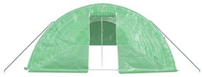 Estufa com estrutura de aço 60 m² 12x5x2,3 m verde