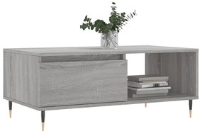 Mesa de centro 90x50x36,5 cm derivados madeira cinzento sonoma