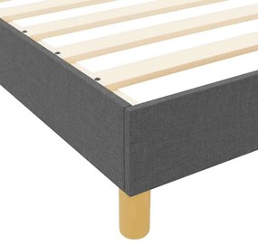 Cama vidaXL Cinza Escuro 90x190 cm Tecido