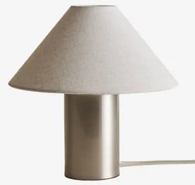 Candeeiro De Mesa Em Linho E Ferro Barak ↑30 Cm - Sklum