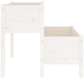 Vaso/floreira 110x84x75 cm pinho maciço branco