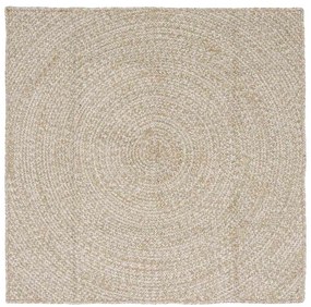 vidaXL Tapetes de área Natural e Branco 120 x 120 cm Juta