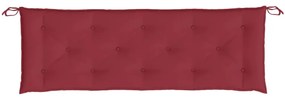 Almofadão p/ banco de jardim tecido oxford vermelho tinto