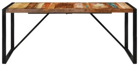 Mesa de jantar 175x90x76 cm madeira recuperada maciça