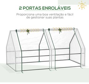 Estufa de Jardim Varanda 180x90x90 cm Tipo Casa Tubo de Aço com 2 Aces