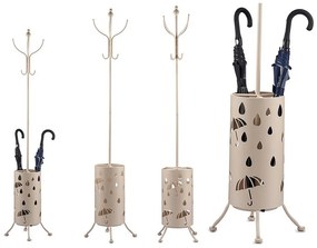 Bengaleiro Suporte de Guarda-chuva Metal Creme (44 X 185 X 44 cm)