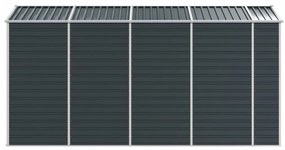 Abrigo de jardim 191x385x198 cm aço galvanizado antracite