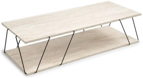 Mesa de Centro Labranda – Travertine Black – 120x30x50 cm