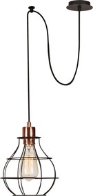Candeeiro de Teto Tellini – Preto – 65 x 25 cm