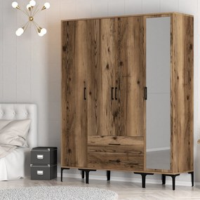 Roupeiro Kumsal STR – Nogueira – 160x47,5x201,4 cm