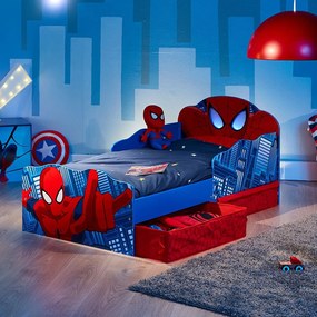 CAMA INFANTIL HOMEM ARANHA + COLCHÃO E ALMOFADA 145cm x 77cm x 65cm