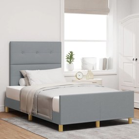 Estrutura de Cama Cinza Claro 120x200 cm Tecido