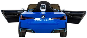 Carro elétrico para Crianças 12V BMW I4 Rodas de EVA, Assento de couro Azul