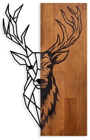 Acessório Decorativo de Parede Ma-393 – Nogueira e Preto – 33 x 58 cm