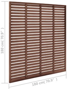 Painel de vedação estilo veneziana WPC 180x180 cm castanho