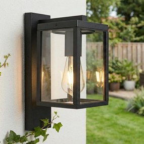 Lanterna de parede exterior industrial preto IP44 - Charlois