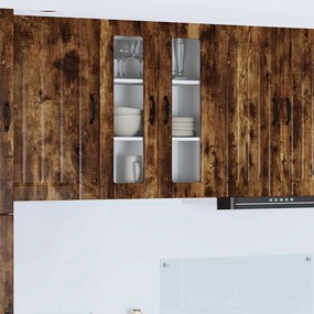 vidaXL Armário de Cozinha Carvalho Defumado 60 x 31 x 80 cm