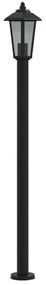 Candeeiro de chão para exterior 120 cm aço inoxidável preto