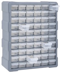 Caixa organizadora com 60 gavetas 38x16x47,5 cm