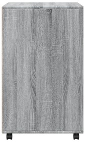 Móvel c/ rodas 60x48x81 cm derivados de madeira cinzento sonoma