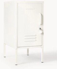 Mesa de cabeceira em metal Maven, com opção de abertura à esquerda ou à direita