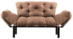 Sofá-Cama de 2 Lugares Nitta – Castanho Claro – 155x85x70 cm