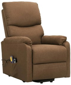 Poltrona de massagens tecido cinzento-acastanhado