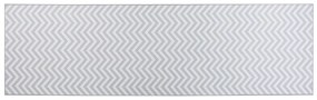 Tapete de poliéster branco e cinzento 60 x 200 cm SAIKHEDA Beliani