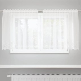 vidaXL Cortina de Renda com cortinas Branco 80 x 150 cm Poliéster