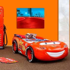 Cama para criança Carro Faisca Mcqueen ABS Oferta colchão e estrado 230 x 138 x 65 cm Vermelha